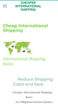 Mobile Screenshot of cheaperinternationalshipping.com